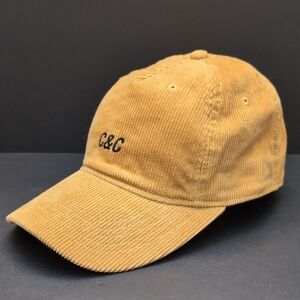 Crooks & Castles Men's Yellow Corduroy Cotton Hat.